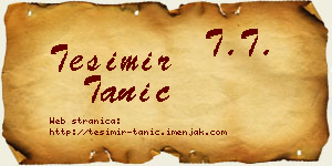 Tešimir Tanić vizit kartica